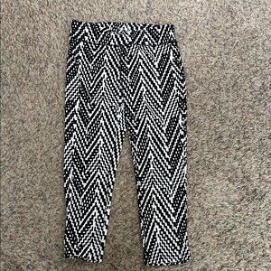 Flirtitude Black and White Zigzag 7/8 Pants